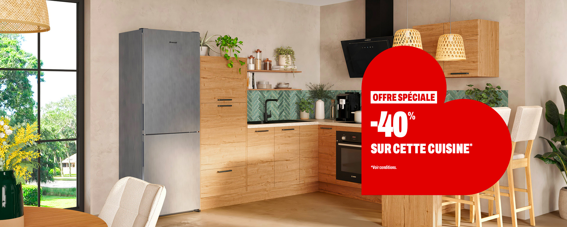 Cuisine moderne et contemporaine imitation Bois Abacco