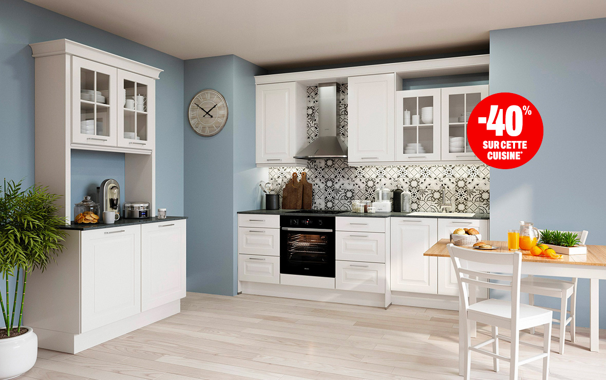 Cuisine Adele Blanche authentique charme aspect mate