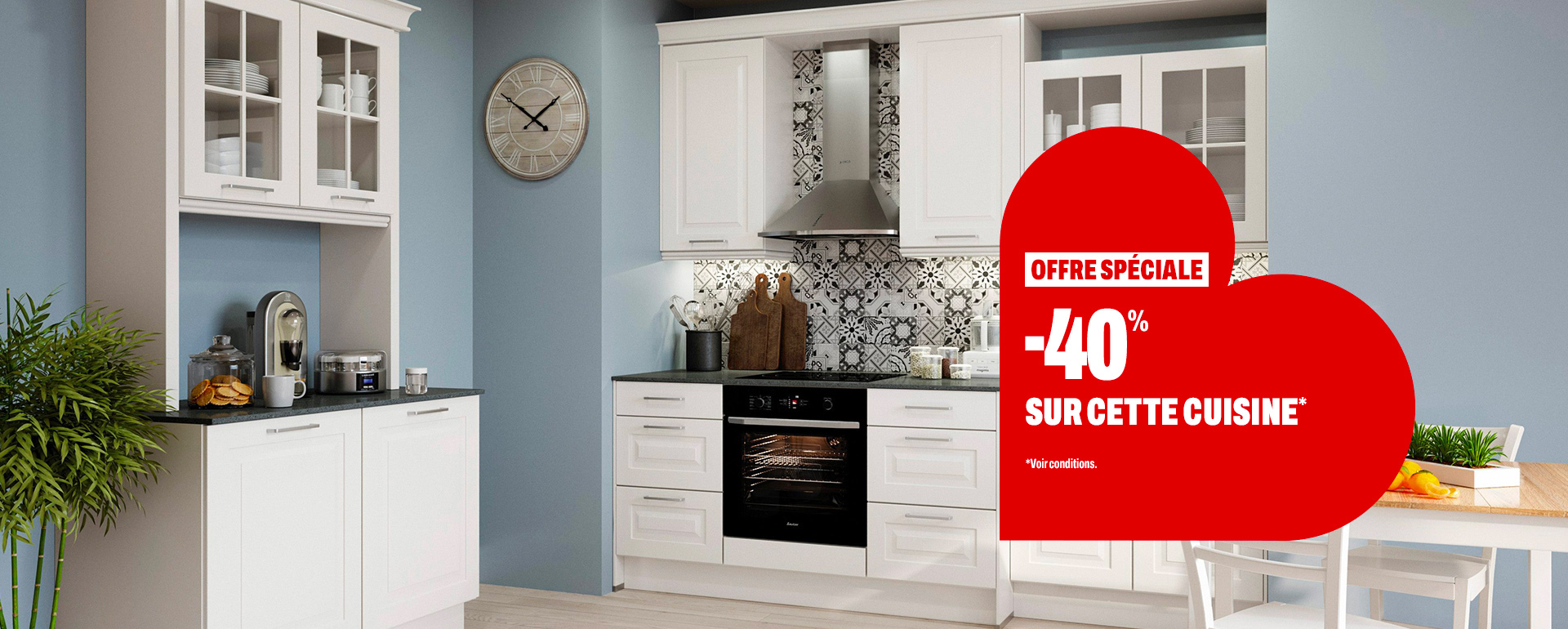 Cuisine Adele Blanche authentique charme aspect mate