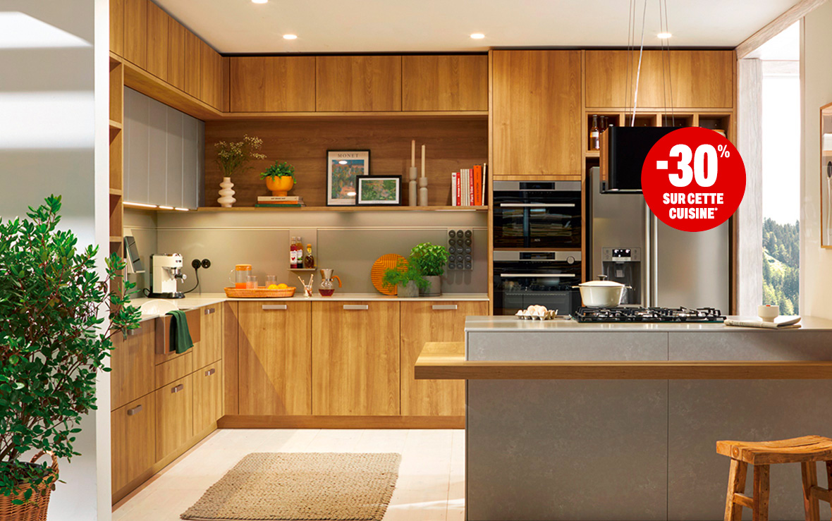 Cuisine bois contemporain Alexia