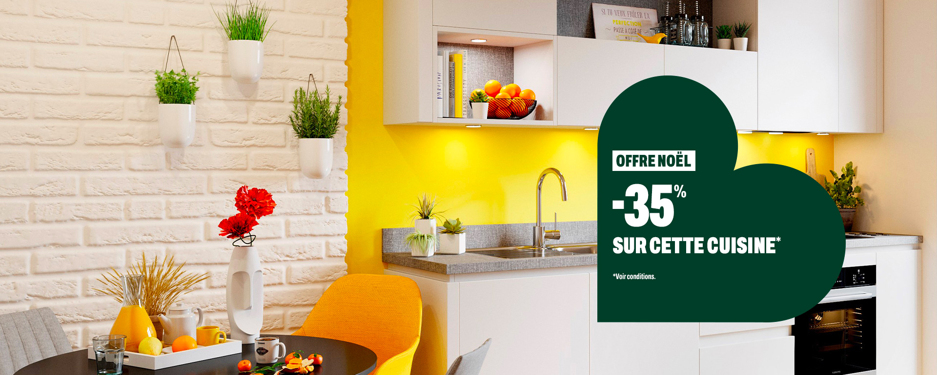 Cuisine laque blanche Amina