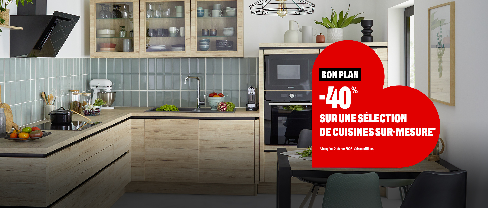 -40% sur une sélection de cuisines
