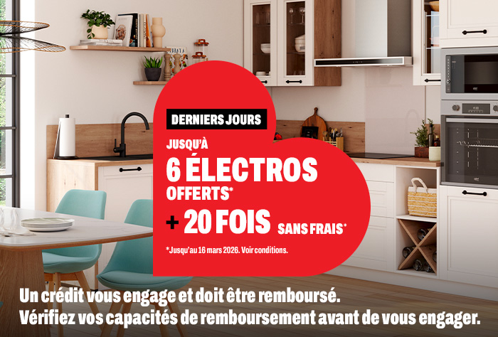Jusqu'à 6 électros offerts*