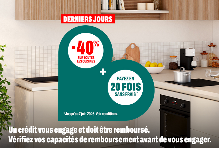 -40% sur toutes les cuisines signature